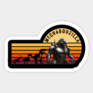 MechaGodzilla-Retro Vintage-Dinosaur Evolution gift Sticker